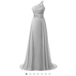 Women’s Chiffon One Shoulder Prom Bridesmaid Dress